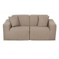 thumbnail image 2 of Deko Living 2 Place Seating Brown Compressed Foam Sectional Sofa, 2 of 3