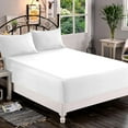 thumbnail image 3 of 1500 Series Microfiber Fitted Sheet, 18" Deep Pocket, Twin/Twin XL White, 3 of 5
