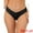 Black, variant on Women's No-Show Hipster V-Shape Waist Stretch Thongs Black M