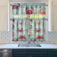 thumbnail image 3 of Kitchen Curtains 36 Inch Short - 3 Panel Set, Crab Sea Life Theme, Rod Pocket Window Curtain, 100% Polyester for Tropical Farmhouse Kitchen, Nautical Decor, Easy Wash, 3 of 6