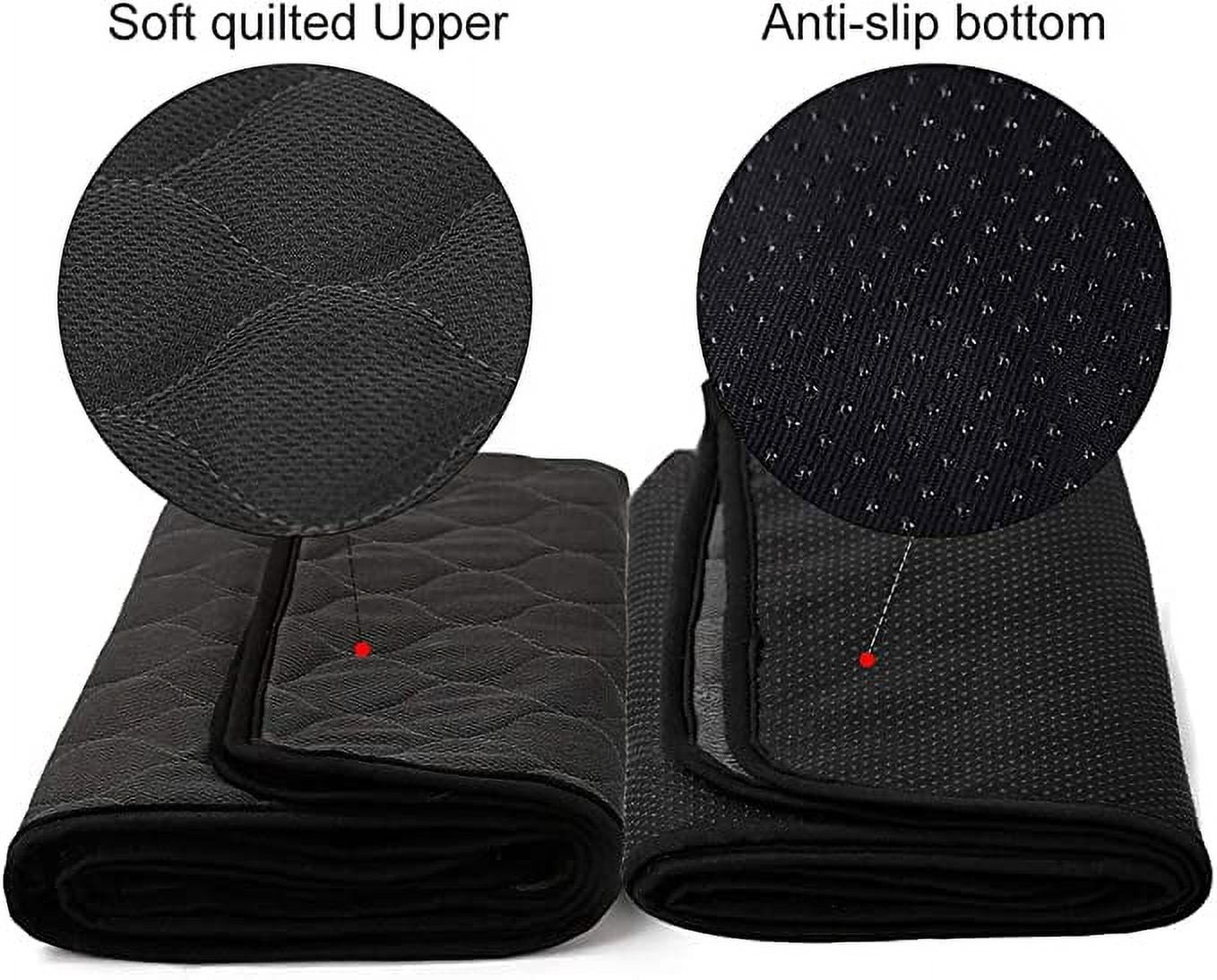 Pet Pee Pad, Dog Washable Training Blanket Absorbent Mat for Puppy Small Medium Large Dog (L, Black)