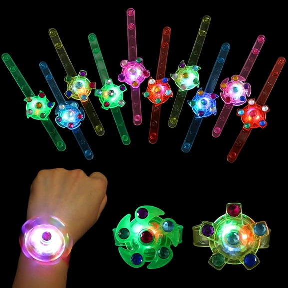 BESTSKY Kids Party Favors 12 Pack Goodie Bag Stuffers Led Light Up Fidget Bracelet Glow in the Dark Party Supplies Return Gifts for Kids Birthday Valentines Halloween Christmas Party Favors