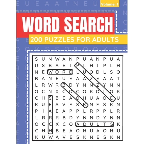 200 Word Search Puzzles Word Search 200 Puzzles For Adults: Word Search Book For Adults And Seniors With Solutions (Volume: 2), (Paperback)