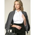 thumbnail image 5 of Made by Johnny Women's 3/4 Sleeve Blazer Open Front Cardigan Jacket Work Office Blazer L CHARCOAL, 5 of 6