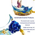thumbnail image 3 of Taza de té, regalo para el día de la madre, taza de café, juego de tazas de vidrio transparente con cuchara, decoración de cumpleaños, ideas de regalo de boda (corto azul) brillar Hogar, 3 of 6