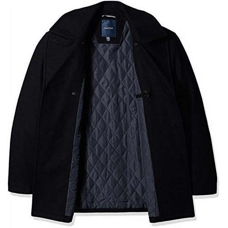 Nautica Men's Big and Tall Wool Peacoat, Dark Navy, Lt