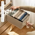thumbnail image 1 of SuoKom Organisateur de Vêtements pour Garde-Robe, Organisateur de Vêtements à 10 Compartiments avec Support, Organisateur de Tiroir à Lessive Pliable et Lavable avec Poignée, 1 of 6