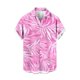 thumbnail image 4 of Blusa y camisa de manga corta con cuello vuelto para hombre, informal, a la moda, con estampado de bolsillo y botones, de poliéster., 4 of 6