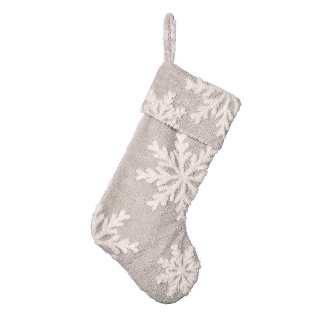 Bewildely Regalo de Navidad, bolsa de dulces, decoración Universal para el hogar, diseño de escena, colgante para fiesta, bricolaje, copo de nieve, Kits de decoración para fiestas Gris Bewildely HA068306-02