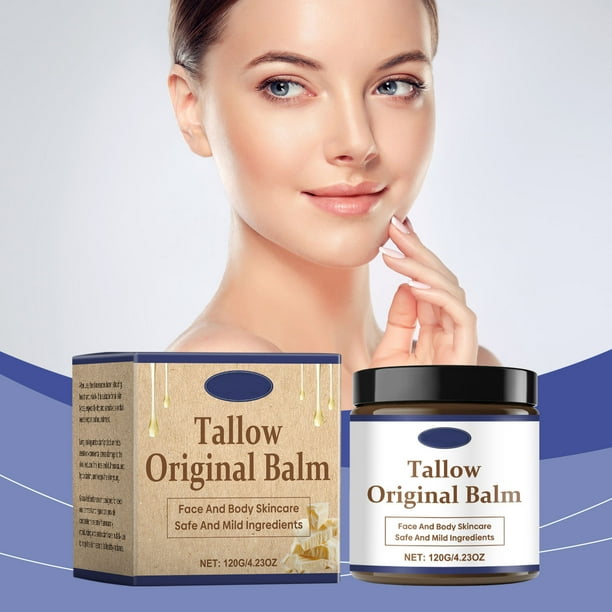 Pisexur Belleza Maquillaje Bálsamo de sebo de res para bálsamo de sebo de res como crema hidratante para el rostro Loción de sebo de res natural para 120 gpara mujeres y hombres