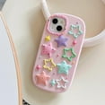 thumbnail image 3 of 3D Cute Colorful Stars Soft Case for iPhone 15,Cartoon Kawaii Colorful Stars Kids Teens Girls Women Creative Character Soft Shockproof Silicone Case for iPhone 15 2023 6.1 inch 2023, 3 of 14