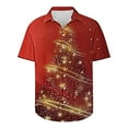 thumbnail image 2 of Merry Christmas Shirt for Men, Xmas Party Shirts Button Down Hawaiian Shirt Short Sleeve Shirts Snowflakes Printed Tshirt Funny Santa Claus Blouse Festival Tops Christmas Holiday Costume, 2 of 5