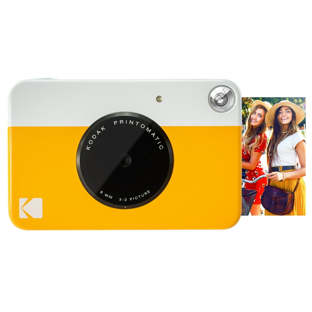 Kodak Printomatic Instant Print Camera Prints On ZINK 2x3", Yellow