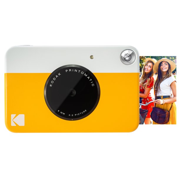 Kodak Printomatic Instant Print Camera Prints On ZINK 2x3", Yellow