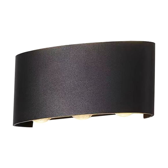 EGNMCR Double-Head Curved Wall Sconces Modern Indoor Outdoor LED Light