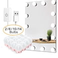 thumbnail image 2 of LED Makeup Mirror Light Full Backlit Mirror USB Table Mirror with Light 6 10 14Bulbs Lights ,Widely Use, 2 of 7