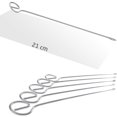 thumbnail image 3 of Juego de brochetas grill de 10 brochetas shashlik de 220 mm fabricadas en acero inoxidable, 3 of 5