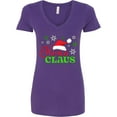 thumbnail image 3 of Inktastic Nana Claus with Christmas Santa Hat and Snowflakes Women's V-Neck T-Shirt, 3 of 5