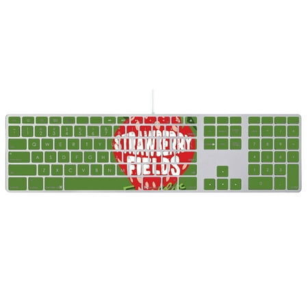 - Skin For Apple Keyboard with Numeric Keypad MB110LL/B – Strawberry Fields Forever | MightySkins Protective, Durable, and Unique Vinyl Decal wrap cover | Easy To Apply, Remove | Made in the USA