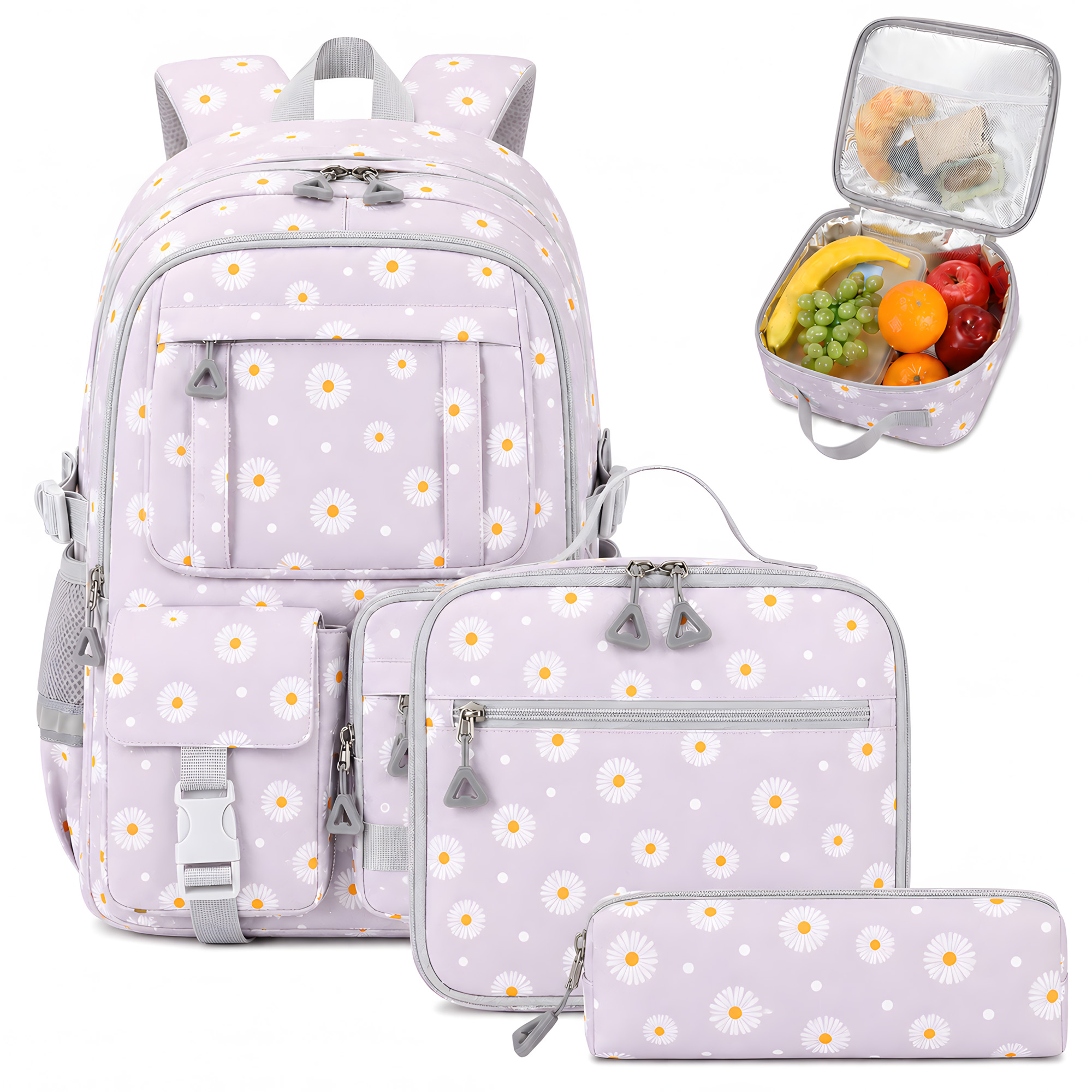 Soda Candy 3-Piece Backpack Set with Lunch Bag