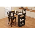 thumbnail image 2 of Dining Table Set for 2, Kitchen Bar Table and Chairs for 2, Expandable Counter Height Dinner Table with 2 Upholstered Chairs, Kitchen Bar Table Set with Storage for Apartment, 2 of 8