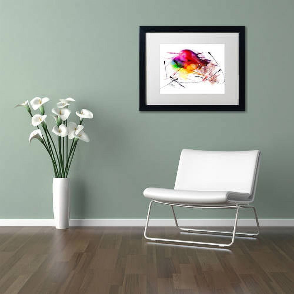 Trademark Fine Art "Abstract 02" Canvas Art by Mako, White Matte, Black Frame