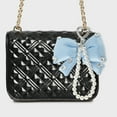 thumbnail image 2 of Unique Bargains 1 Pc Handbag Charms Keychains Faux Pearl Bow Bag Accessories Sky Blue, 2 of 5