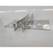 JML Kustoms - Kenworth Stainless Steel 13" Rear Air Cleaner Bracket Pair With Radius Ends And 1 Watermelon Light Hole