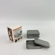 SenJchicwd Metal storage boxes for general use,Empty Metal Tins Box with Lid - Cookie Tins Silver Metal Rectangular Tin Box Lids (6.2 x 4.3 x 1.4 Inches)