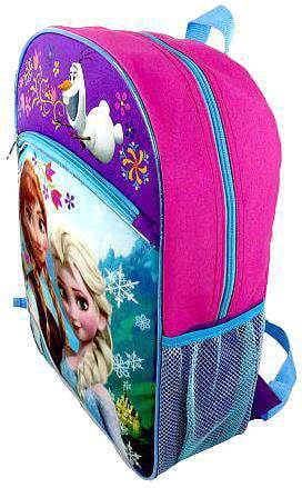 Disney Frozen Anna & Elsa Backpack (Purple & Blue Flowers)