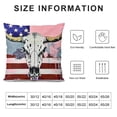 thumbnail image 5 of YINGXI American USA Flag Wild Bull Skull Graphic Soft Flannel Pillow Covers Cushion Cover Decor for Sofa Couch Bed 12x12in, 5 of 5