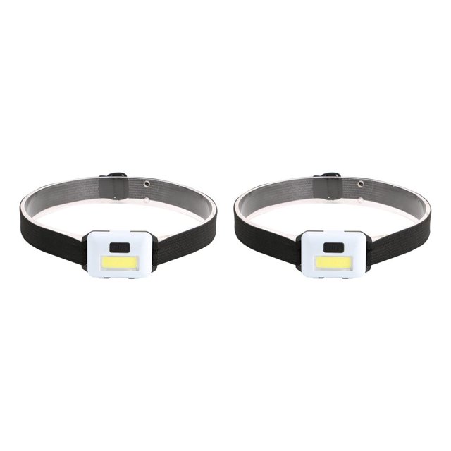 Eigraketly Antorcha de cabeza Accesorios de senderismo ligeros Suministros de camping multicolores Dispositivo de iluminación de faros LED Mini faros Blanco 2piezas Eigraketly CBP023484