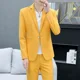 thumbnail image 4 of Conjunto de 2 piezas para hombre, traje completo para hombre y blazer, tendencias, disfraces, primavera, otoño, formal, clásico, pantalones, ropa, 4 of 4