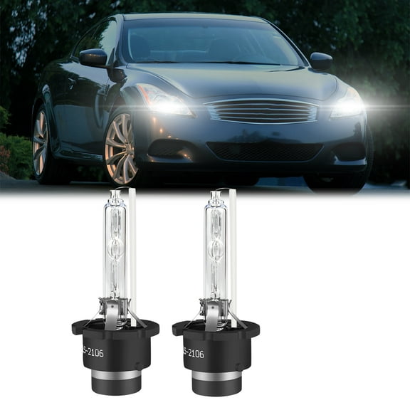 For Infiniti G37 2008-2013 Low/High Beam D2S HID Headlight Xenon White Bulbs