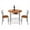 Brown, variant on UHOMEPRO 3 PCS Dining Table Set, Wooden Dining Set with Metal Frame and Shelf Storage, Dining Room Table Set with 2 Chairs, Small Kitchen Table Set, Restaurant Breakfast Bistro Home Furniture, Brown