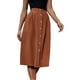 thumbnail image 4 of Txlixc Falda Midi femenina, falda elástica de cintura sólida vintage, adecuada para citas casuales Txlixc  moda, 4 of 8