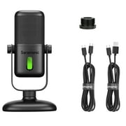 Saramonic SR-MV2000 Studio-class USB Microphone Desktop Condenser Mic Cardioid Pickup with Headphone Monitoring Output Detachable Magnetic Stand for Gammers Streamers Podcasters Video Conference