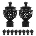 thumbnail image 2 of WEUVEB 12Pcs ABS Curtain Rod Finials Hollow Style Decorative Tips for Home Window Drapery Accessories, 2 of 8