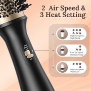 NEXPURE Hair Dryer Brush, 4 in 1 Blow Dryer Brush with Negative Ion Anti-Frizz Ceramic Titanium Barrel Hot Air Brush for Hair Styling