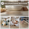 thumbnail image 6 of QiCaiJia Bath Mat, Non Slip Bathroom Rugs, Thin Bath Mat Fits Under Door, Quick Dry Absorbent Washable Bathroom Mat with Rubber Backing, Brown 16"x24", 6 of 9