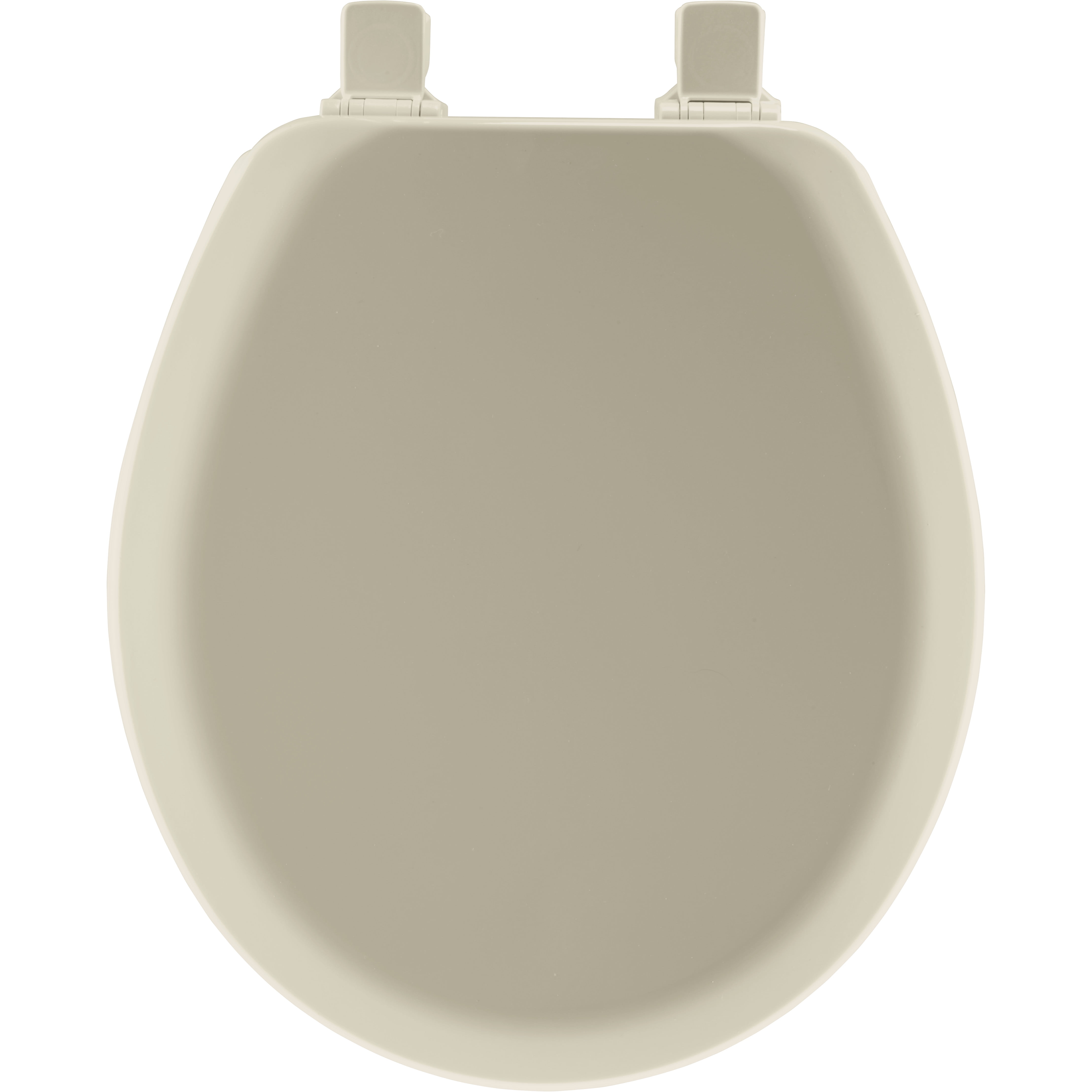 Mayfair Lift off Round Enameled Wood Toilet Seat in Bone with Stay·Tite
