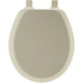 thumbnail image 3 of Mayfair Lift off Round Enameled Wood Toilet Seat in Bone with Stay·Tite, 3 of 7