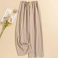 thumbnail image 2 of THDHVS Wide Leg Pants Woman,Flowy Pants for Women,Women's Fashion Summer Loose Pants Flowy Wide Leg Beach Pants with Pockets Brown Free Size, 2 of 4