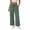 Army Green, variant on Women's Elastic Waist Casual Straight Leg Chino Pants Full Length Mid Waist with Adjustable Drawstring and Side Pockets Relaxed Fit Soft Cotton Blend Trousers for Everyday Wear