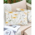 thumbnail image 6 of Yellow Daisy Floral Throw Pillow Cover 20 x 30 Inch Decorative Pillow Cover Spring Rustic Botanical Flowers Lumbar Pillowcase Seasonal Rectangle Cushion Case for Couch Sofa Bed Living Room, 6 of 7