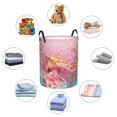 thumbnail image 6 of Laundry Basket, Abstract Pink Gold Splash Laundry Hamper Waterproof Laundry Bag Clothes Hamper Laundry Bin with Handles for Bedroom, Living Room, Kids Room, 6 of 6