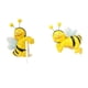 thumbnail image 1 of Toystoory Juego de 2 macetas decorativas con rayas amarillas y negras y figuras de abejas blancas. Bee Deco Decoración del hogar, 1 of 6