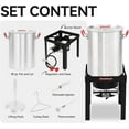 thumbnail image 3 of Aluminum 30 Qt. Turkey Fryer Pot Set, 50,000 BTU, Propane Burner for Outdoor Cooking, TFS3000L-SC, 3 of 8