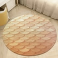 thumbnail image 4 of Mermaid Fish Scales Round Small Area Rug, Print Non Slip Washable Floor Mat, Soft Throw Rug for Living Room, Powder Room Entryway, Bathroom, Bedside, 4 of 6