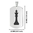 thumbnail image 2 of Stainless Steel King Chess Piece Dog Tag Pendant Necklace, 2 of 3